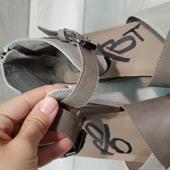 NEW OTBT Womens Teamwork Ankle Leather Wedge Sandals shoes sz 9M - Picture 8 of 11